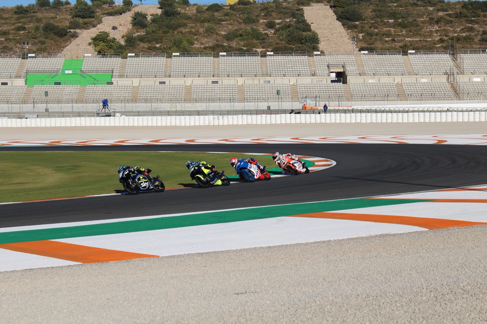 Pilotos de Moto3 del FIM CEV en el Circuit Ricardo Tormo, en Cheste